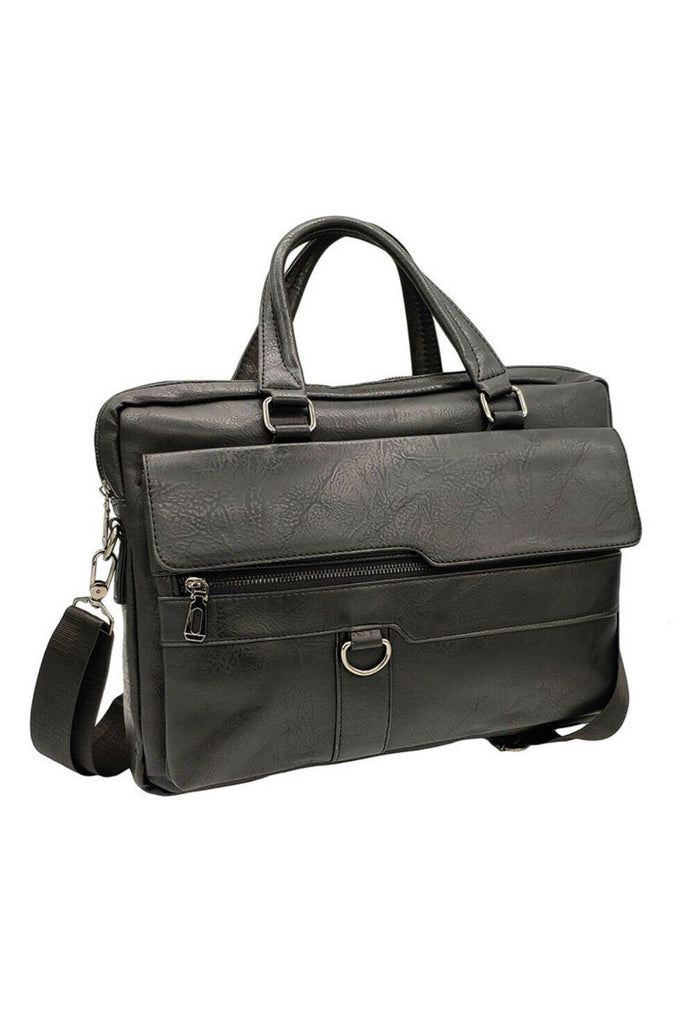 Men's Faux Leather Briefcase Laptop Messenger Shoulder Bag Work Travel Handbag image 0