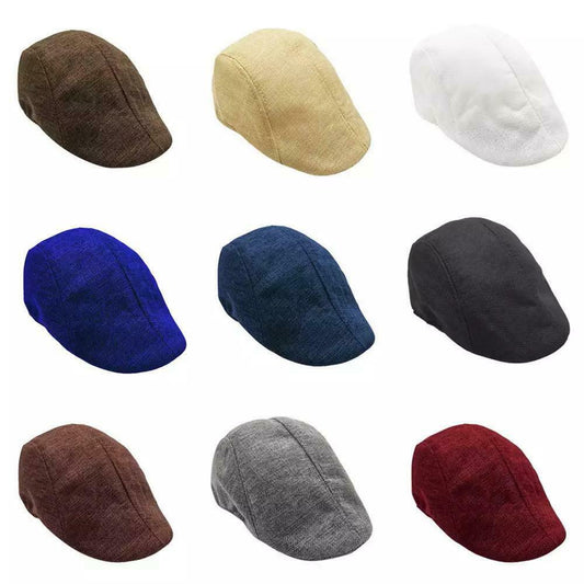 Peaky Newsboy Golf Driving Hat Caps Boys Mens Flat Cap Beret Cabbie Hat Country image 1