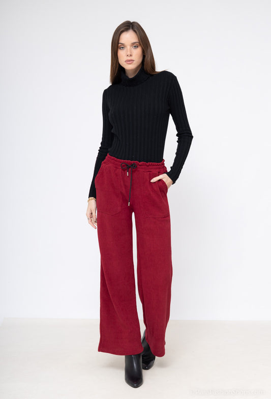 Women's Winter Loose Velvet Pants with pocket Warm Stylish Outdoor Trousers image 0