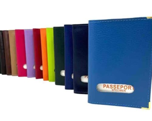 Soft Real Leather Passport I.D Cover Document Bag Holiday Work Wallet Pouch image 1