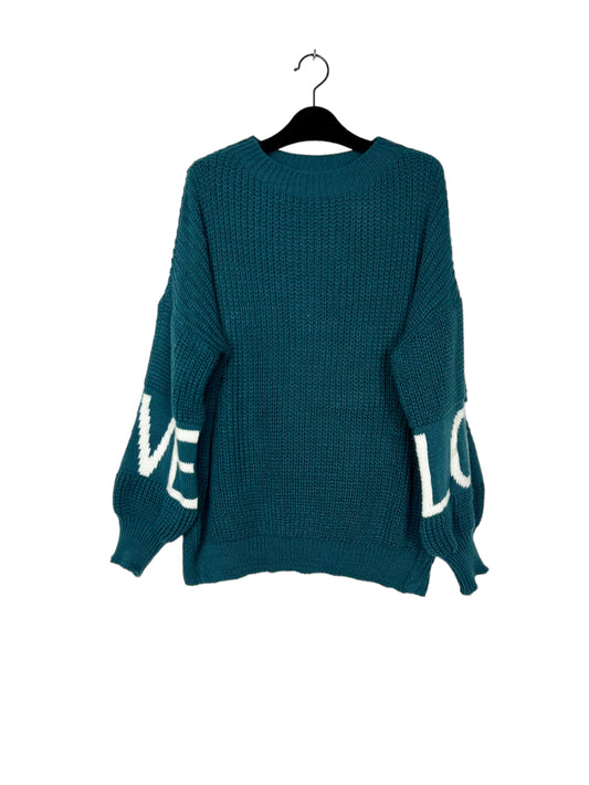 Women's Winter Wool Sweater with LOVE Sleeve Multicolour Stylish Sweaters image 1