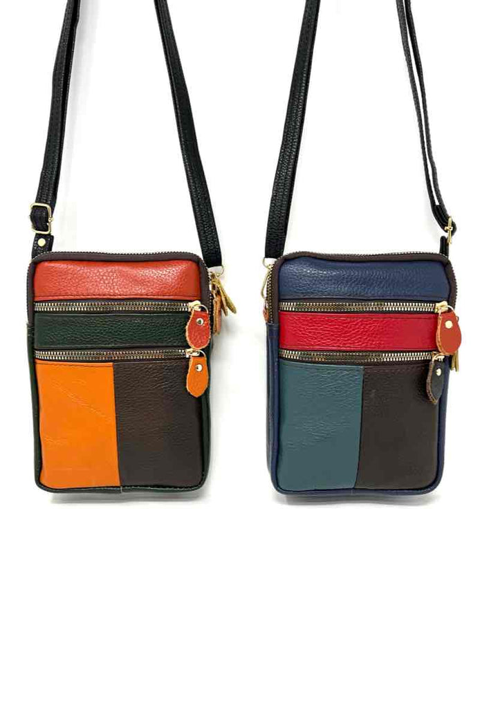 Ladies Multicolour Mobile Phone Bag Work Travel Shoulder Crossbody Leather Bag image 4