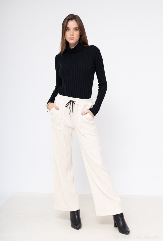 Women's Winter Loose Velvet Pants with pocket Warm Stylish Outdoor Trousers image 4