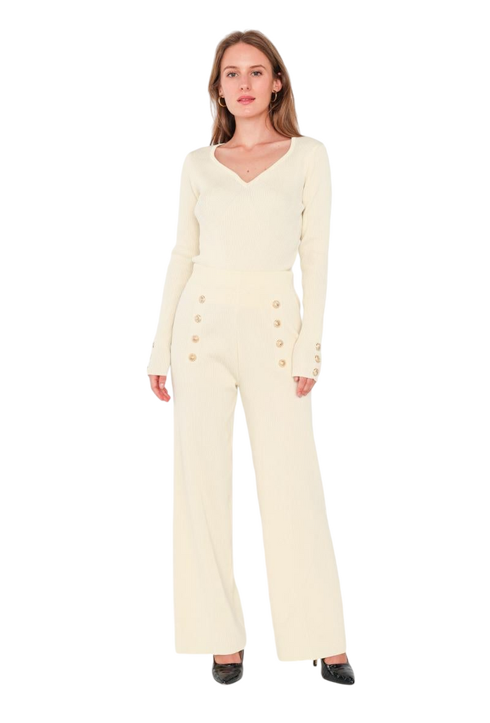 Women Pants Set with Long-sleeved Top Both Pieces are Ribbed and very Elastic image 11