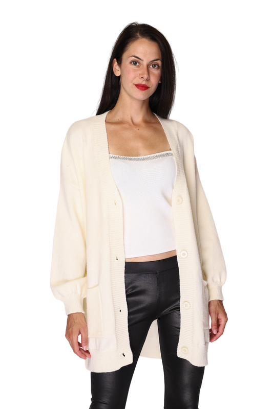 Womens Ladies Girls Long Sleeve Boyfriend Top Open Pocket Cardigan 8-26 image 1
