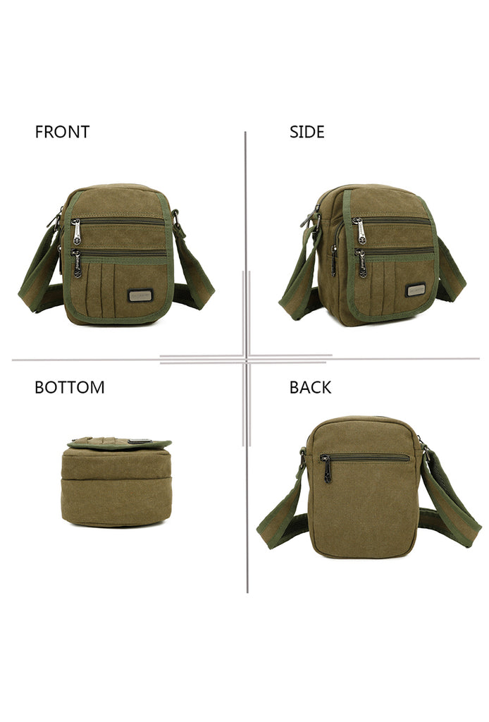 Men's Messenger Bag Cross Body Shoulder Utility Travel Work Bag Front Flap Bag image 6