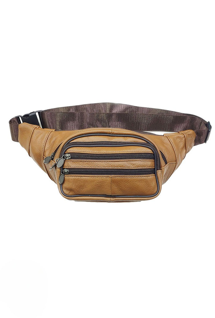 Large multi zip leather fanny pack Belt Pouch Bum Bag Waist Bag Holiday Bag image 4