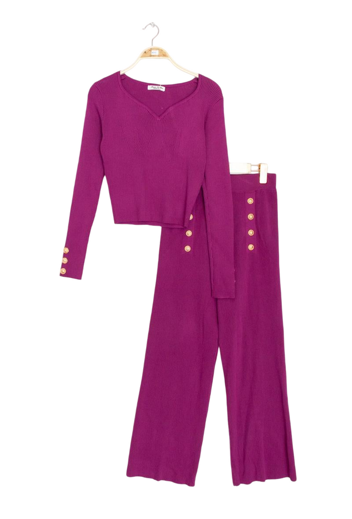 Women Pants Set with Long-sleeved Top Both Pieces are Ribbed and very Elastic image 12