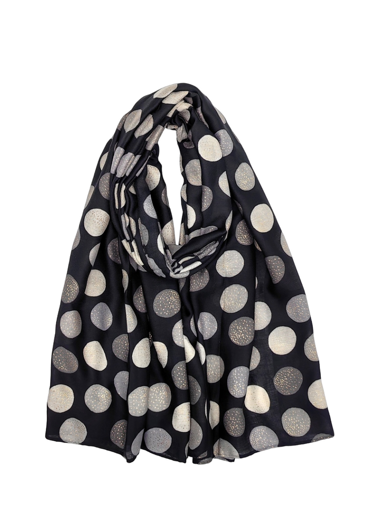 Women's Round Scarf Geometric Printed Warm Scarf Gilding Stylish Party Scarves image 0