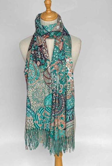 Fringed Printed scarf Womens High Quality Wrap Ladies Stole Women's Scarves Ligh image 3