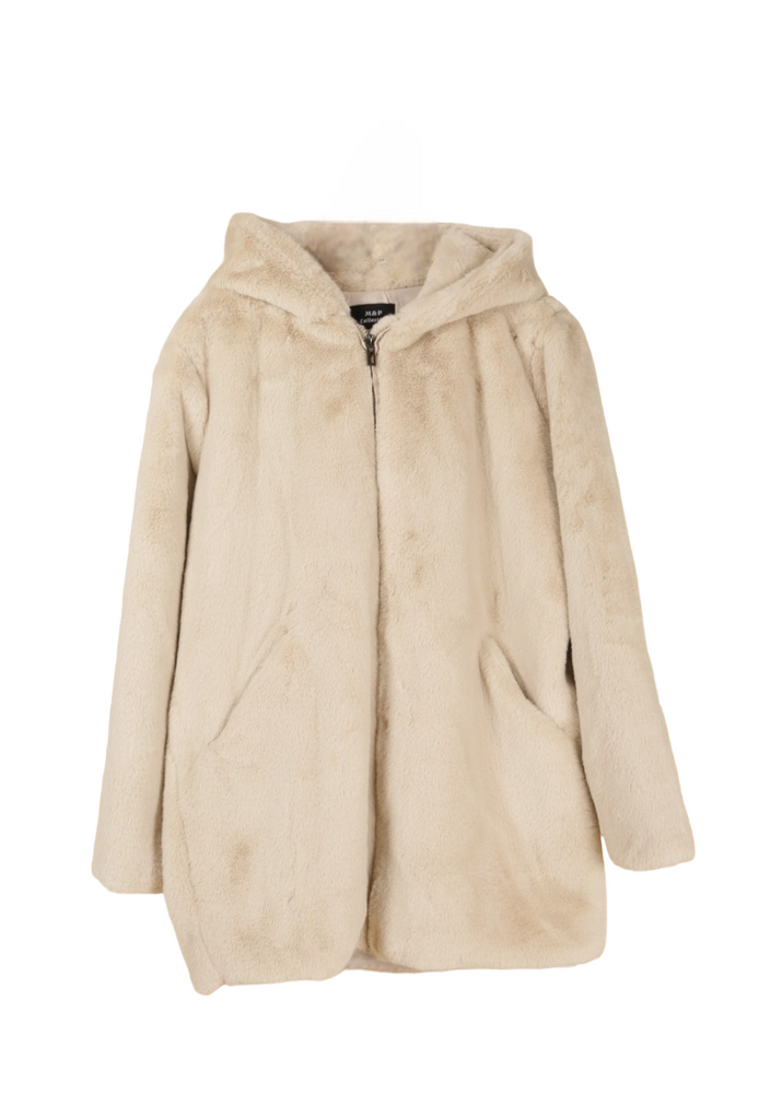 Women's Winter Long Faux Fur Coat With Hood Pocket Warm Stylish Coats image 8