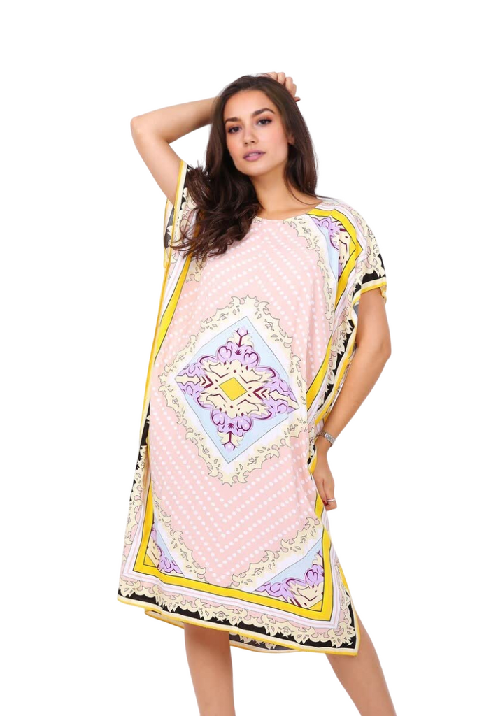 Ladies Cotton Dress Mid Length Dot Printed Party Stylish Dress image 3