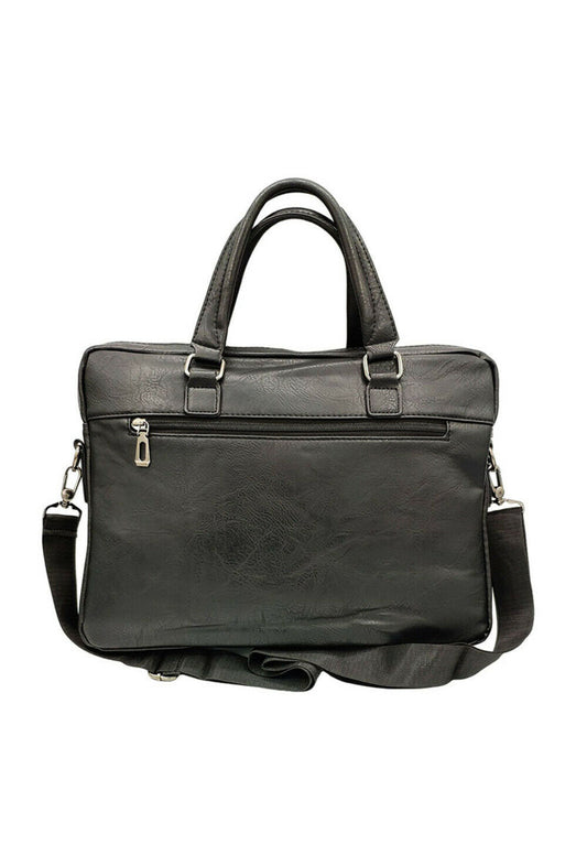 Men's Faux Leather Briefcase Laptop Messenger Shoulder Bag Work Travel Handbag image 1