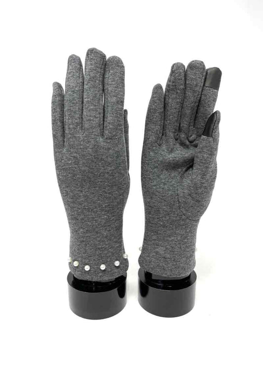 Womens Touch Screen Winter Gloves Fleece Thick Warm Comfy Soft Fur Pearl Gloves image 1