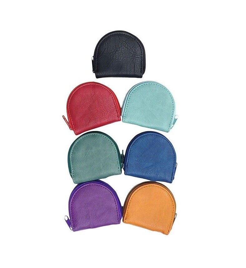 Unisex Zipped Coin Purse Wallet Small Flat Change Pouch Purse Money Holder image 1