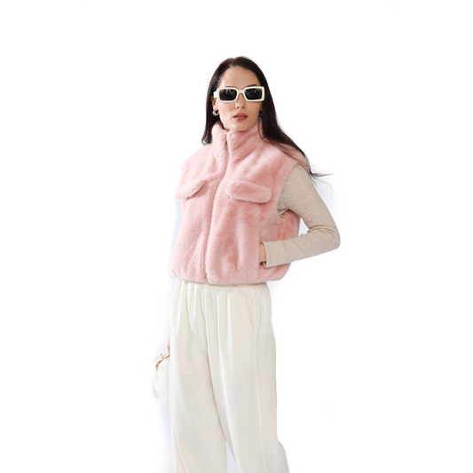 Ladies Jacket Winter Warm Faux Fur Coat Womens Sleeveless Vest Waistcoat Outwear image 0