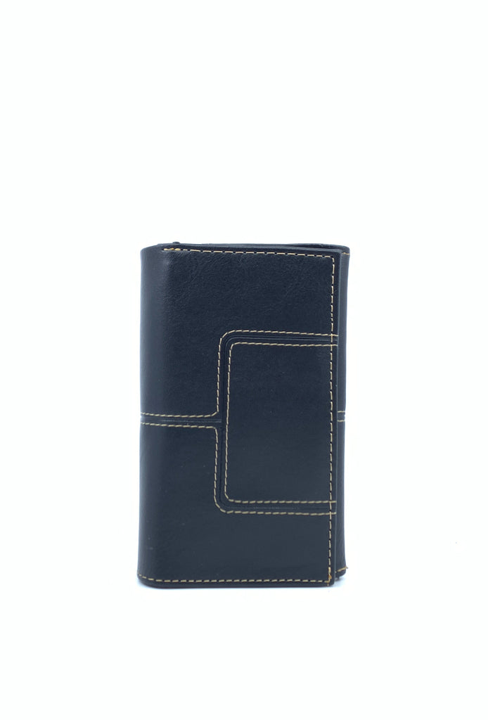 Womens Purse Large Coin Card Purse Wallet Plain Stud Clutch Multi Pockets Wallet image 0