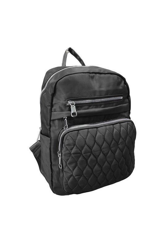 Womens Stylish Backpack Quilted Pattern Multi Functional Perfect Work Travel Bag image 0