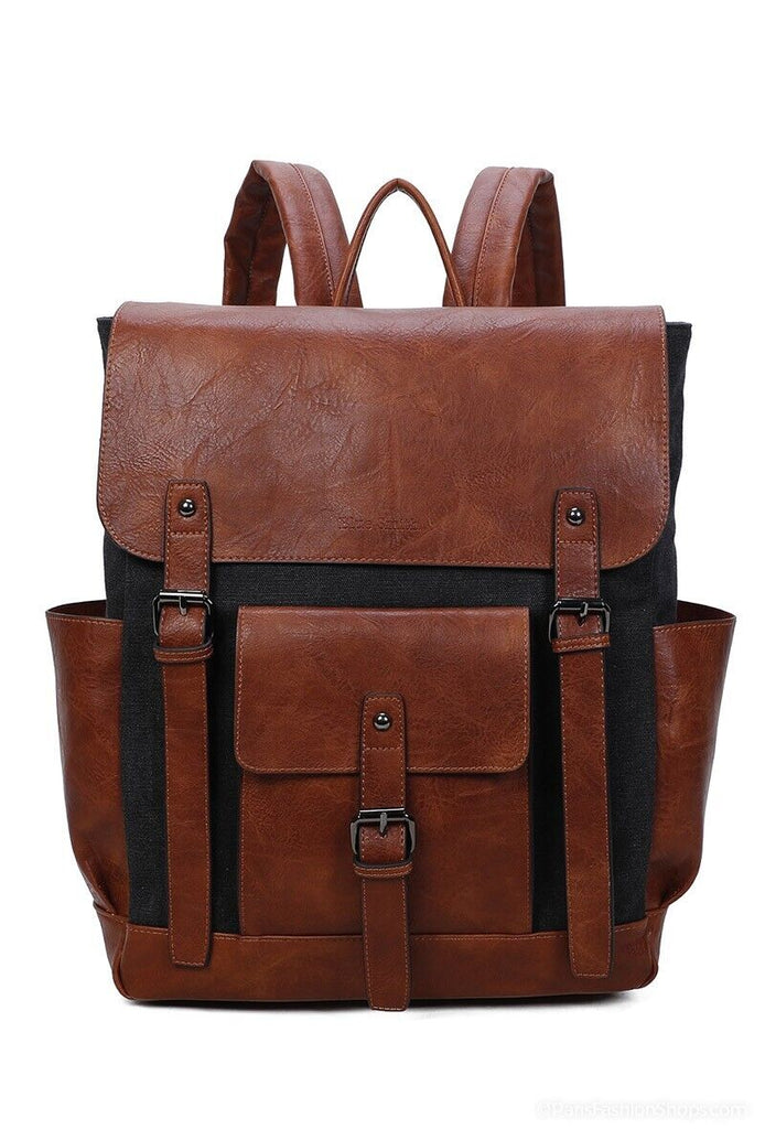 Unisex Backpack Rucksack Brown Travel Work Bag Large Backpack Laptop Compartment image 0
