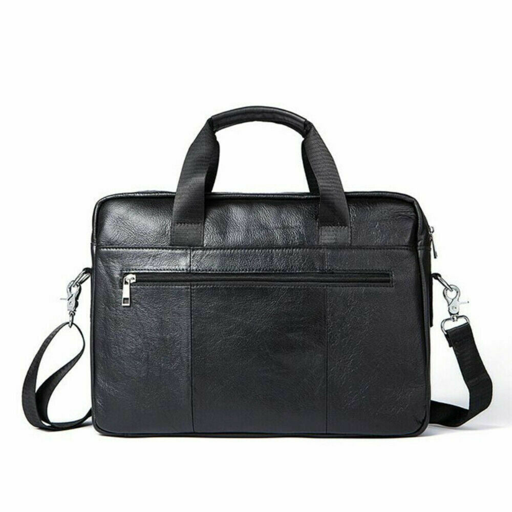Briefcase Leather Laptop Messenger Shoulder Work Travel Handbag Satchel image 4