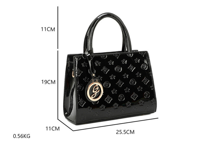 Women's Patent Leather Handbag Fashion Shoulder Bag Designer Purse Party Bags image 1