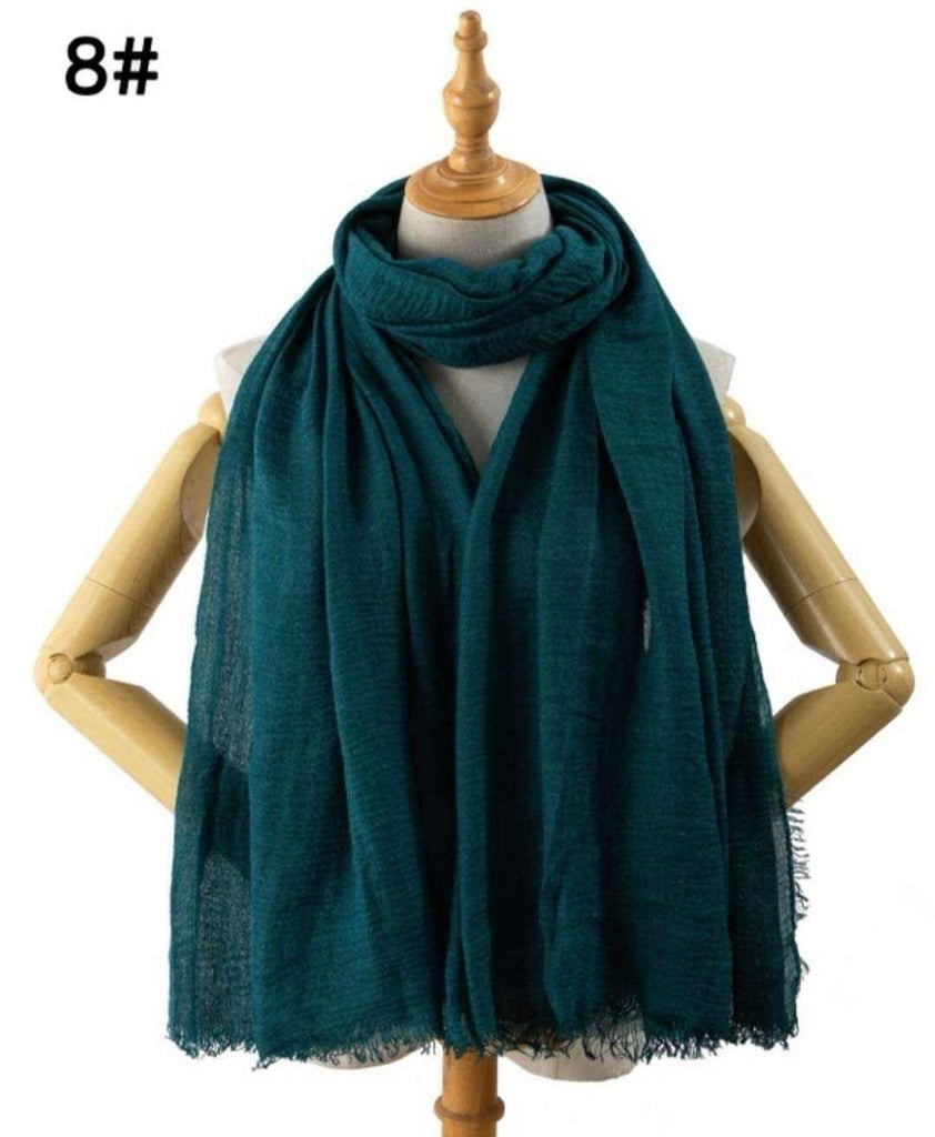 Womens Scarf Crinkle Hijab Ladies Shawl Scarf Plain Scarves Big Size Scarf Shawl image 5