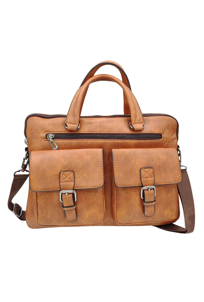 Men's Briefcase Twin Handle Laptop Messenger Shoulder Bag Work Travel Handbag image 2
