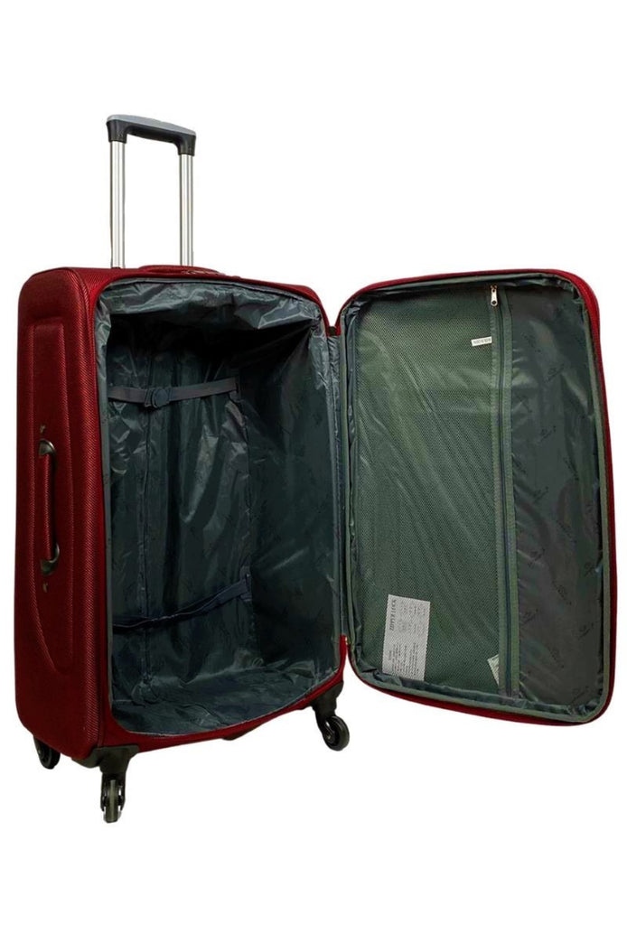 Set Of 4 Luggage Nylon Lightweight 4 Wheel Spinner Trolley Travel Bags image 2