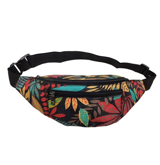 Women's Colourful Pattern Belt Bag Holiday Stylish Bum Bag Waist Belt Fanny Pack image 0