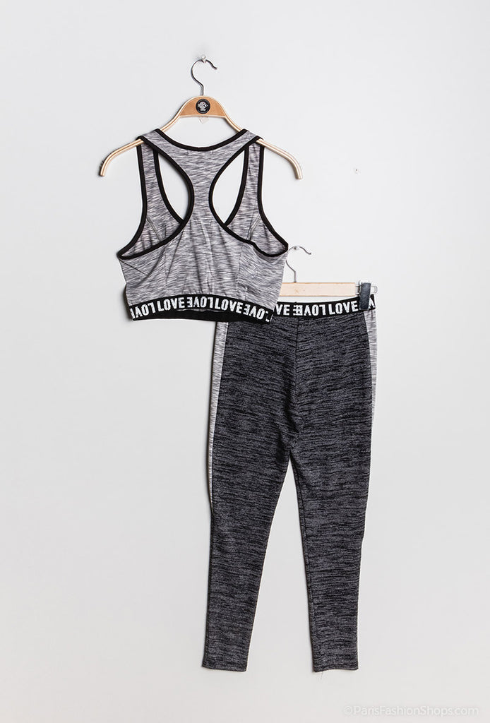 Women Activewear Tracksuit Set Vest Top Leggings Gym Fitness Suit Sportswear image 9