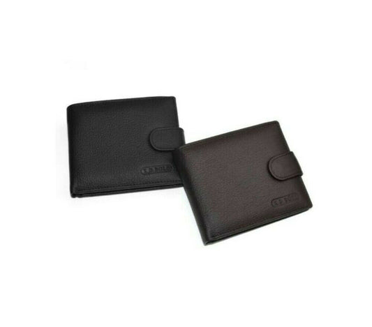 Mens Leather Wallet Coin Pouch Purse Leather Money Zip Wallet Bifold Stud Wallet image 0