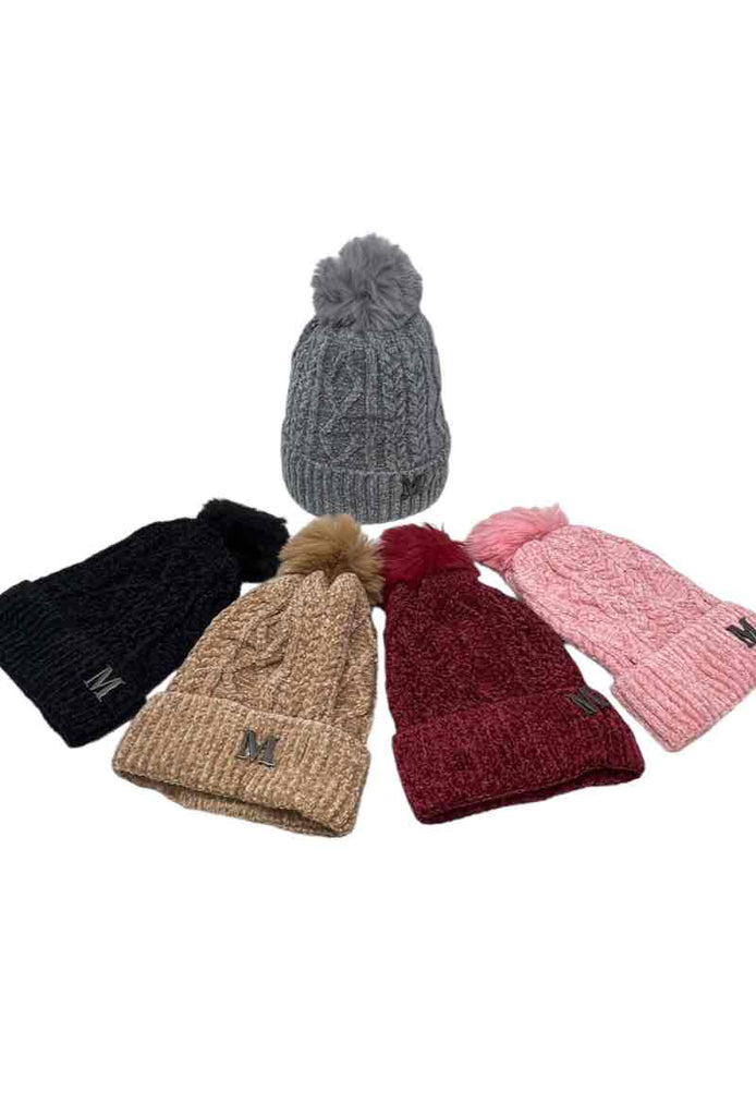 Women's Velvet Faux fur Pompon Cap Faux Fur Lining Extra Warm Soft Beanies image 4