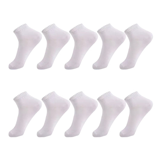 3 Pairs Mens White Trainer Socks Ankle Sports Low Cut Gym Soft Everyday Socks image 0