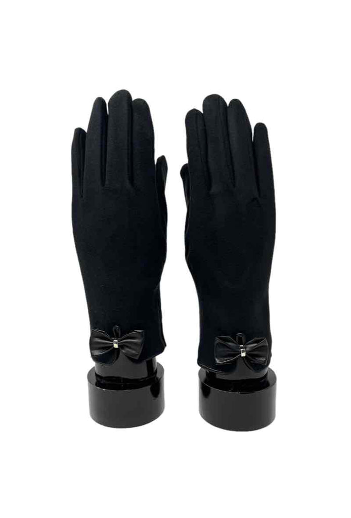 Women's Touch Gloves Nodes Bow Tie Stylish Warm Soft Winter Gloves image 0