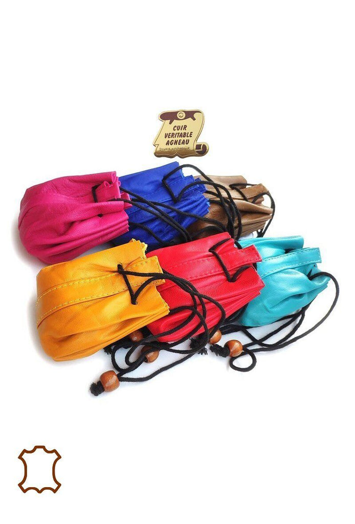 Unisex Soft Leather Coin Keys Money Purse Zip Wallet Multi Coloured Little Pouch image 1