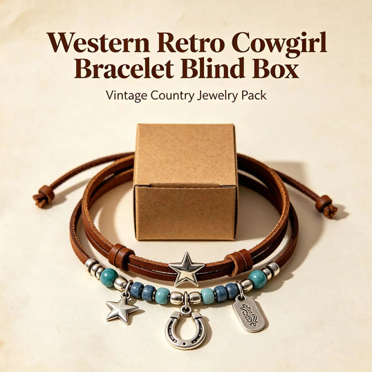 Western Retro Cowgirl Bracelet Blind Box Vintage Country Jewelry Pack