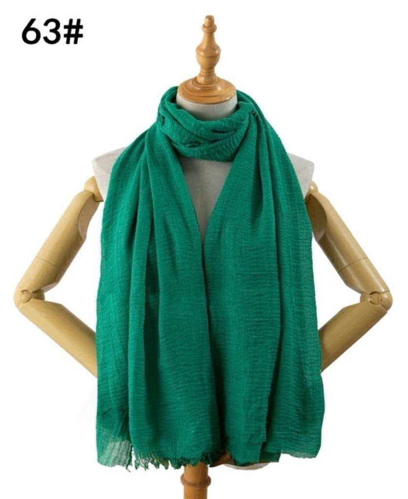 Womens Scarf Crinkle Hijab Ladies Shawl Scarf Plain Scarves Big Size Scarf Shawl image 11