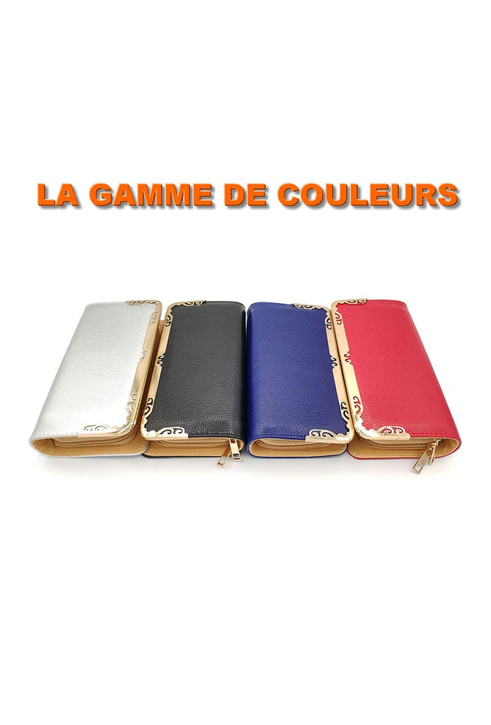 Womens Purse 2 zipped border Wallet Coins Card Cash Bag Large Format image 3