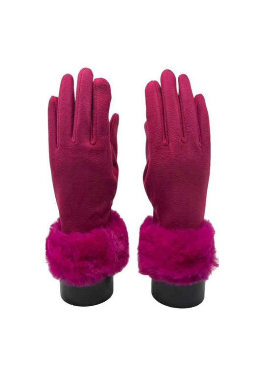 Women's Gloves Fur Lining Extra Warm Touch Screen Stylish Soft Winter Gloves image 0