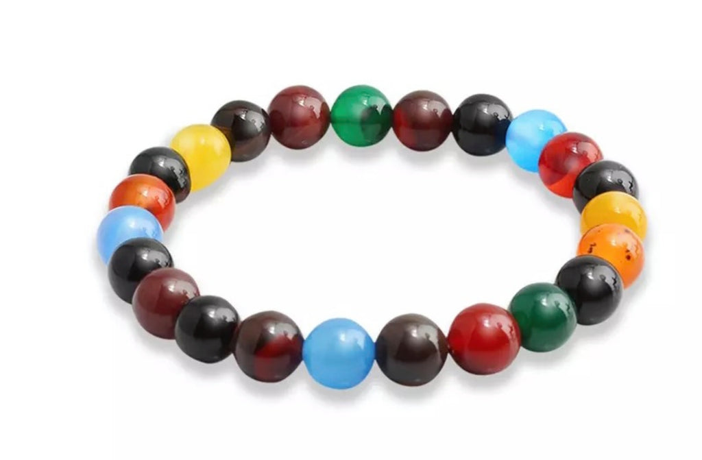 Womens Natural Stone Elastic Bracelet Crystal Beaded Band Charm Jewellery Bangle image 6