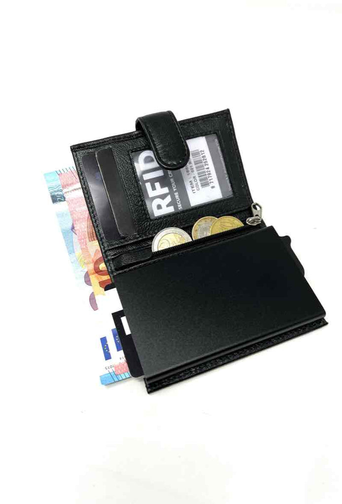 RFID Blocking Automatic Card & Cash Wallet LEATHER image 2
