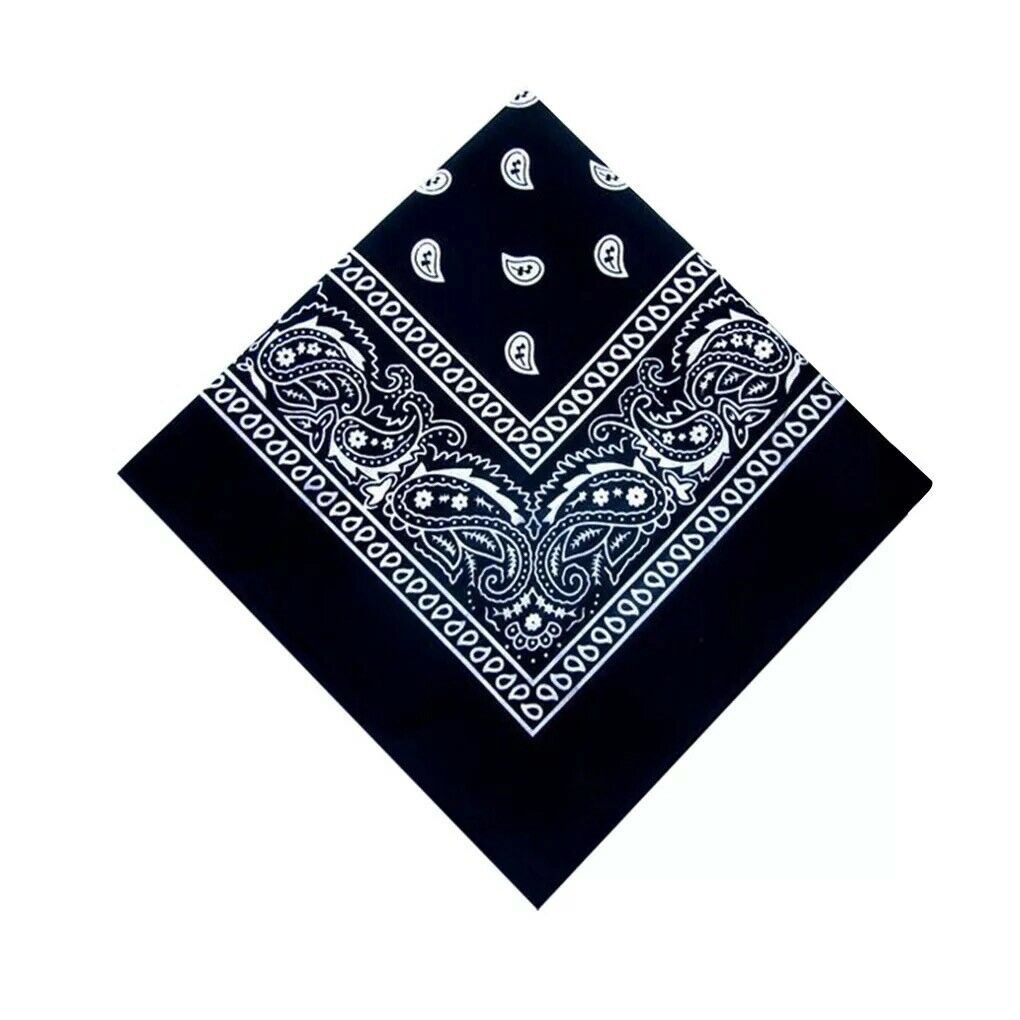 Mens Ladies Bandana Head Neck Wear Scarf Paisley Print Wrist Band Cotton Scarves image 2