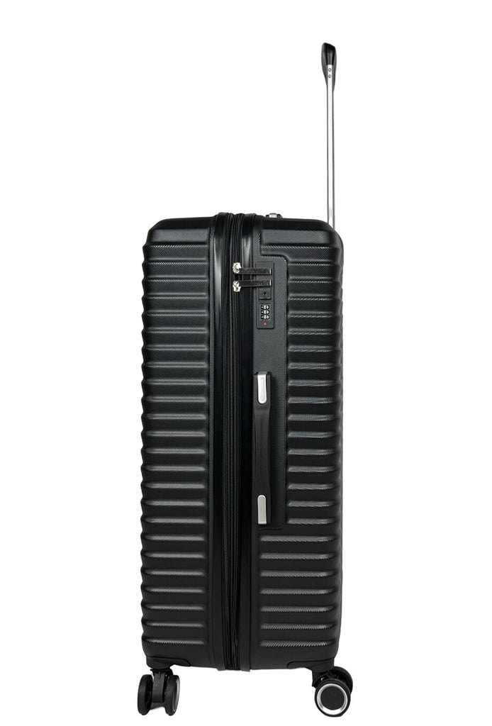 3-Piece Hard Shell Luggage Set Lightweight Suitcases Spinner Wheel Black Bags image 2