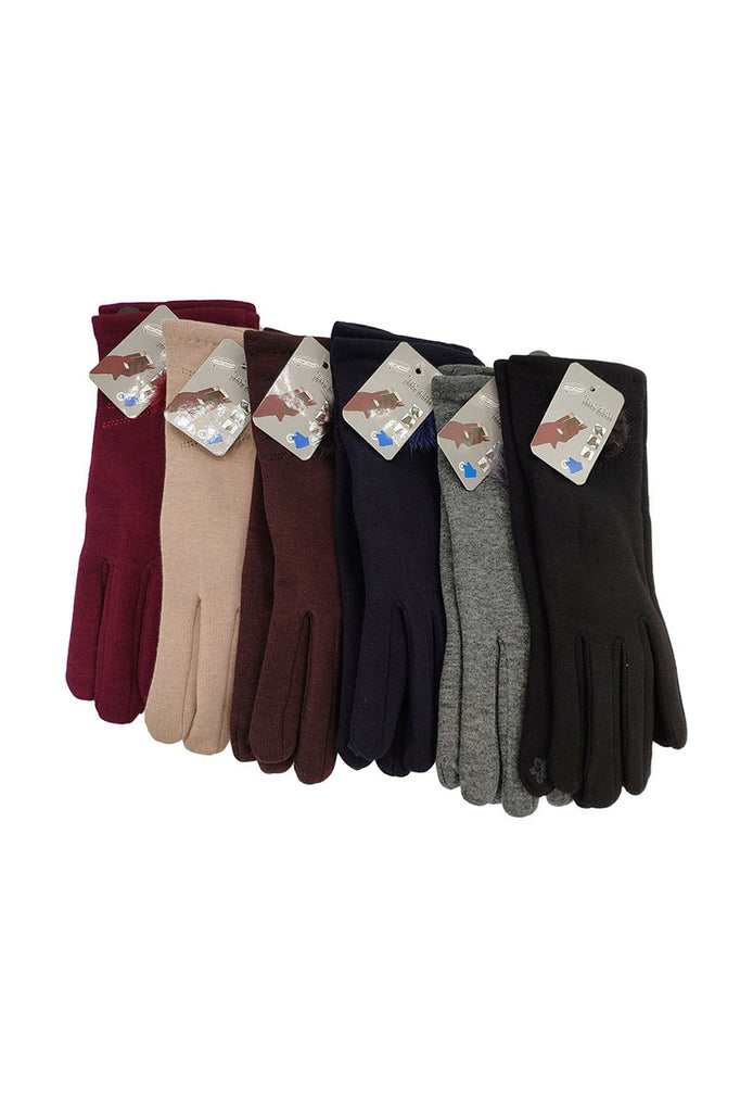 Women's Multicolour Button Gloves Comfortable Winter Travel Outdoor Gloves image 2