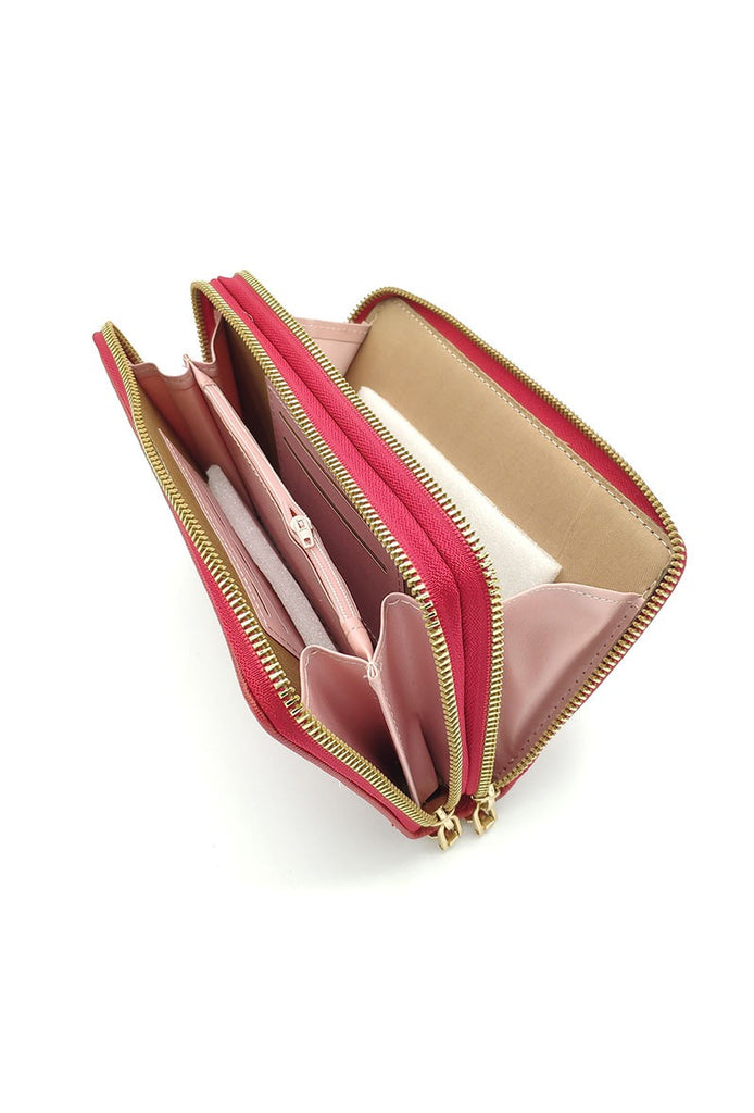 Ladies Women Double Compartment Wallet Purse Money Coins Organiser Clutch Purse image 2