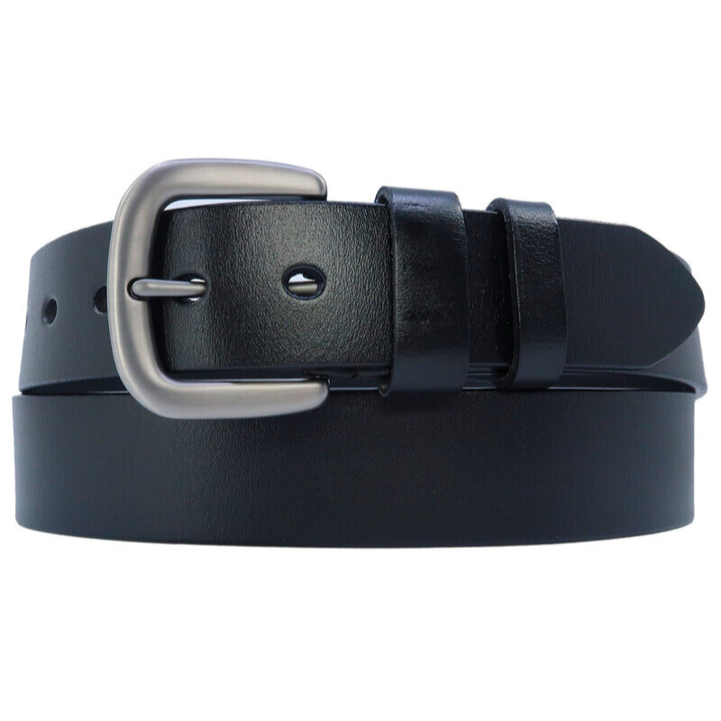 Men's Genuine Pure Leather Belts Black & Brown Trouser Jeans Belt with Buckle image 1