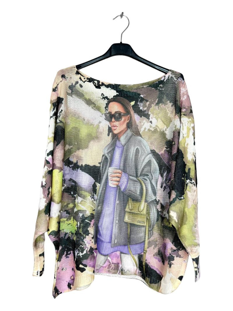 Women's T-shirt Long Sleeve Printed T-Shirt Boat Neck Outdoor Travel Shirts image 5
