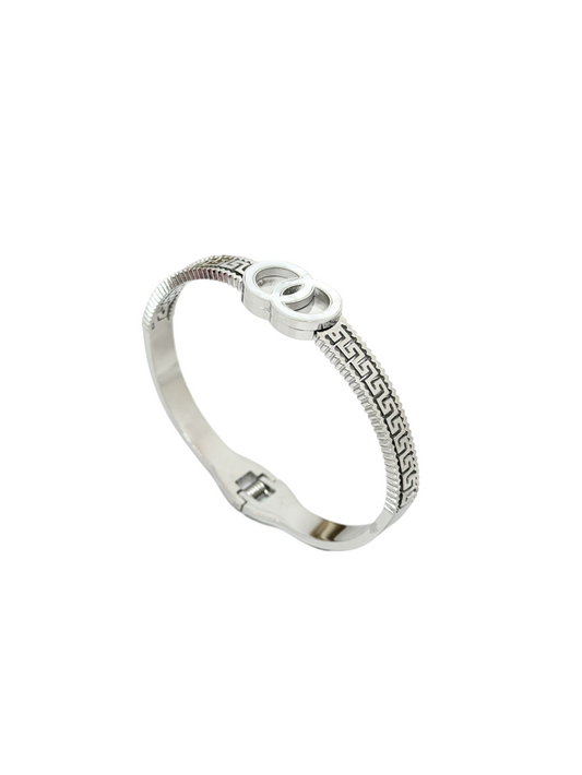 Women’s Stainless Steel Bracelet With Zirconium Strass Bangle Ladies Bracelet image 0