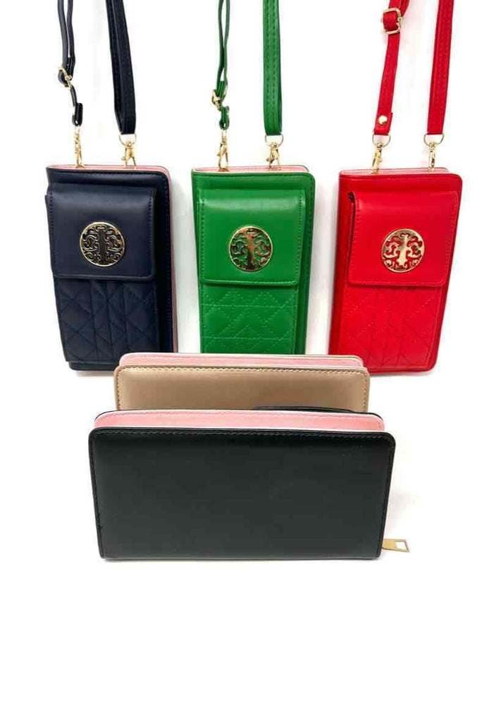 Crossbody phone wallet bag ladies purse shoulder bag work travel handbag leather image 2