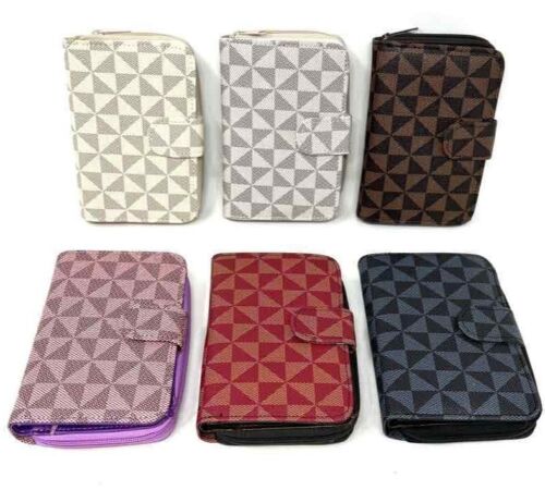 Women Leather Look Wallets Purse Party Travel Purse Clutch Multi Compartment Bag image 0